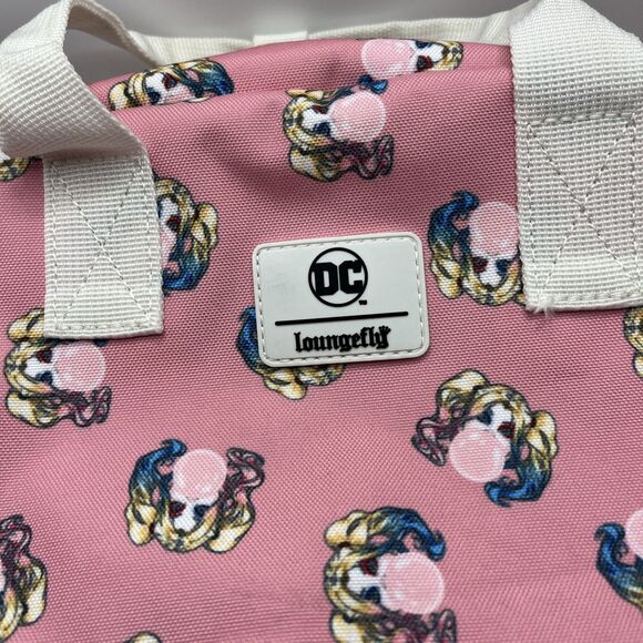 Loungefly X DC Comics Harley Quinn Pink Bubble Gum Backpack Canvas See Pictures - Picture 2 of 5